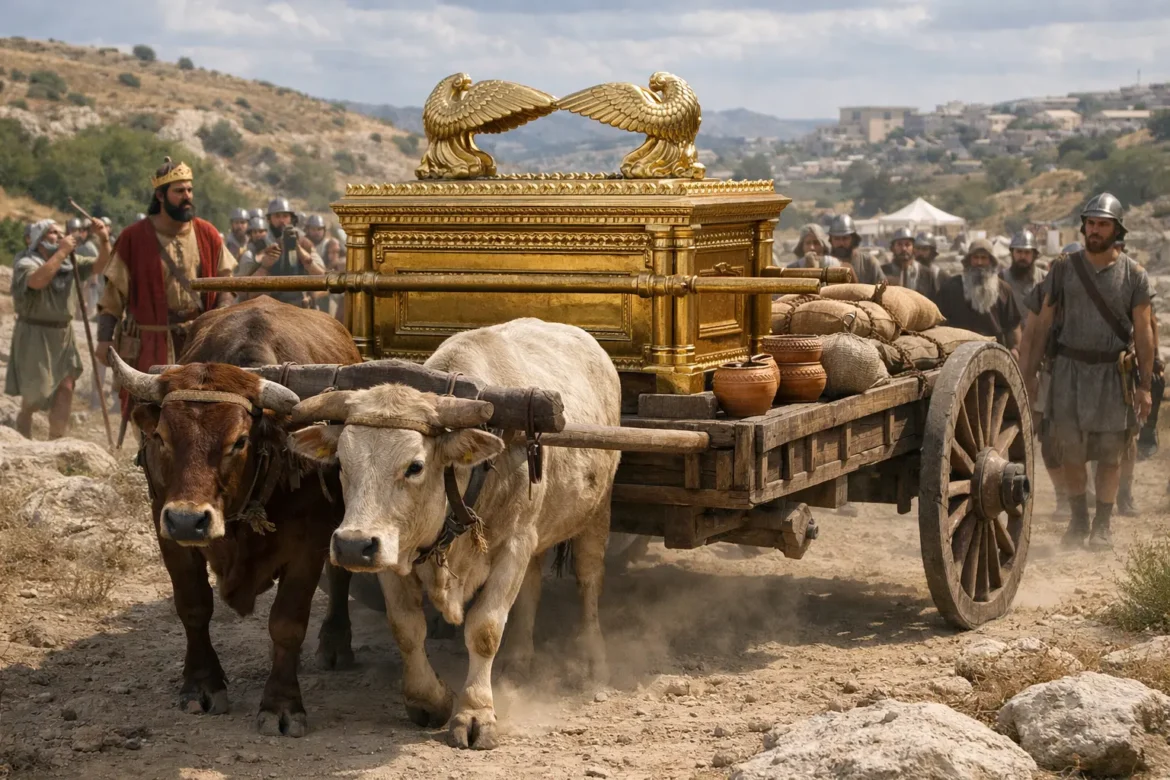 Arca da aliança no carro de boi